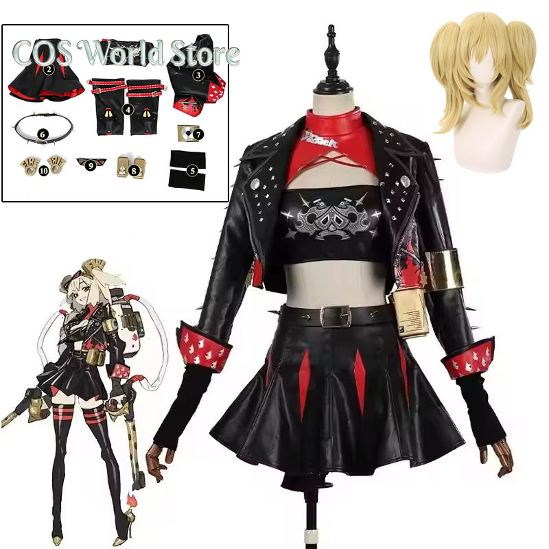 Burnice Cosplay Prop - Perruque de cosplay Anime Burnice White