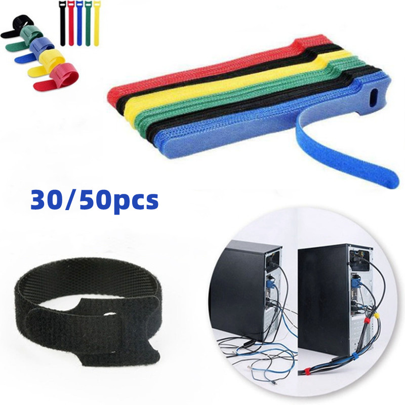Velcro Hook Loop - Velcros pour câbles, attaches-câbles réutilisables, sangle