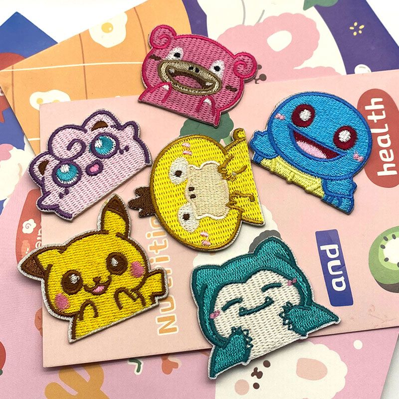 Cosplay Prop Pattern - Ensemble de patchs brodés autocollants Pokémon,