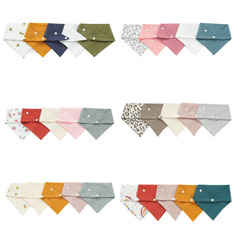 Snap Fastener Set - 5 pièces/ensemble nouveau-né bébé bavoirs alimentation