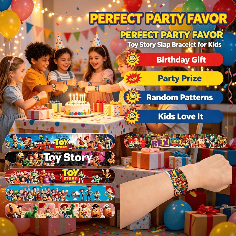Cosplay Prop Filler - Bracelets claquettes Toy Story pour enfants,