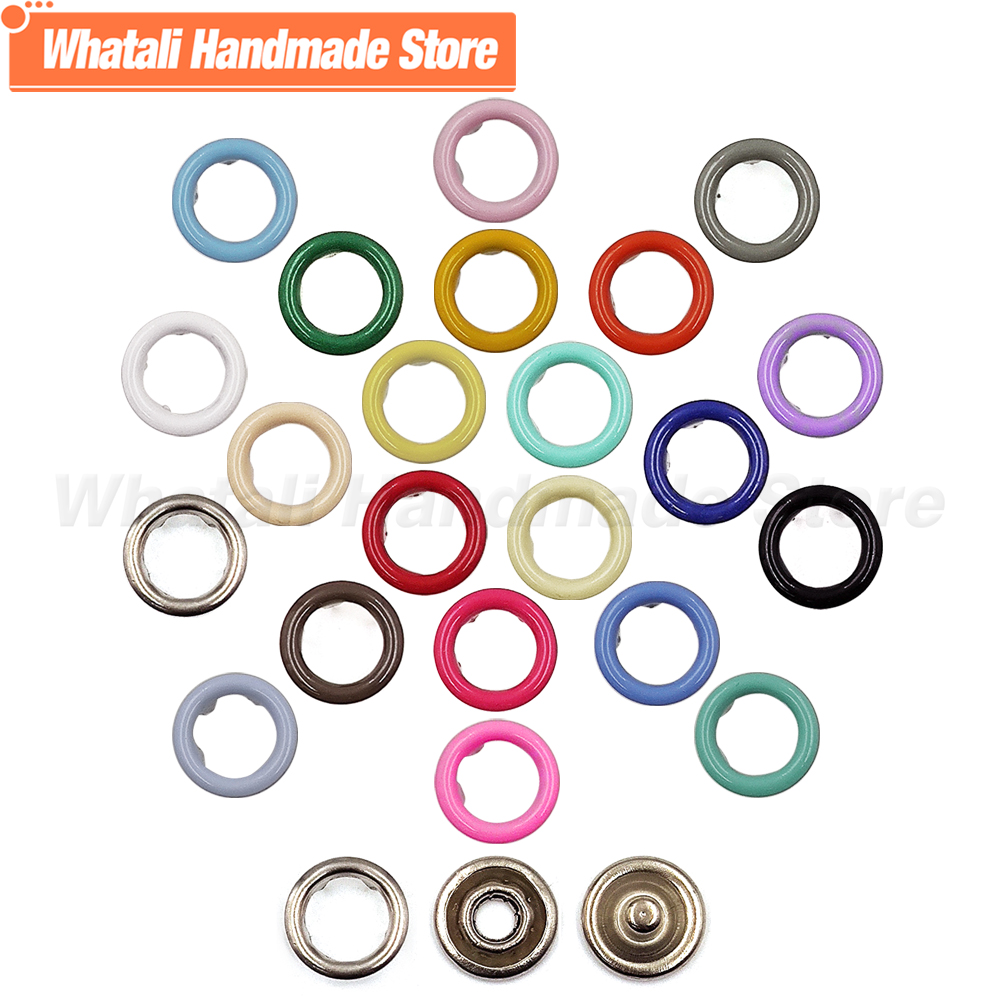Snap Fastener Set - 10-50 ensembles 7.5/9.5/11mm bouton-pression à dents