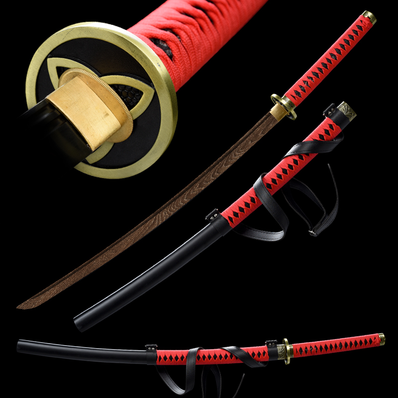 Cosplay Material For Prop - Katana en bois avec sangle, épée