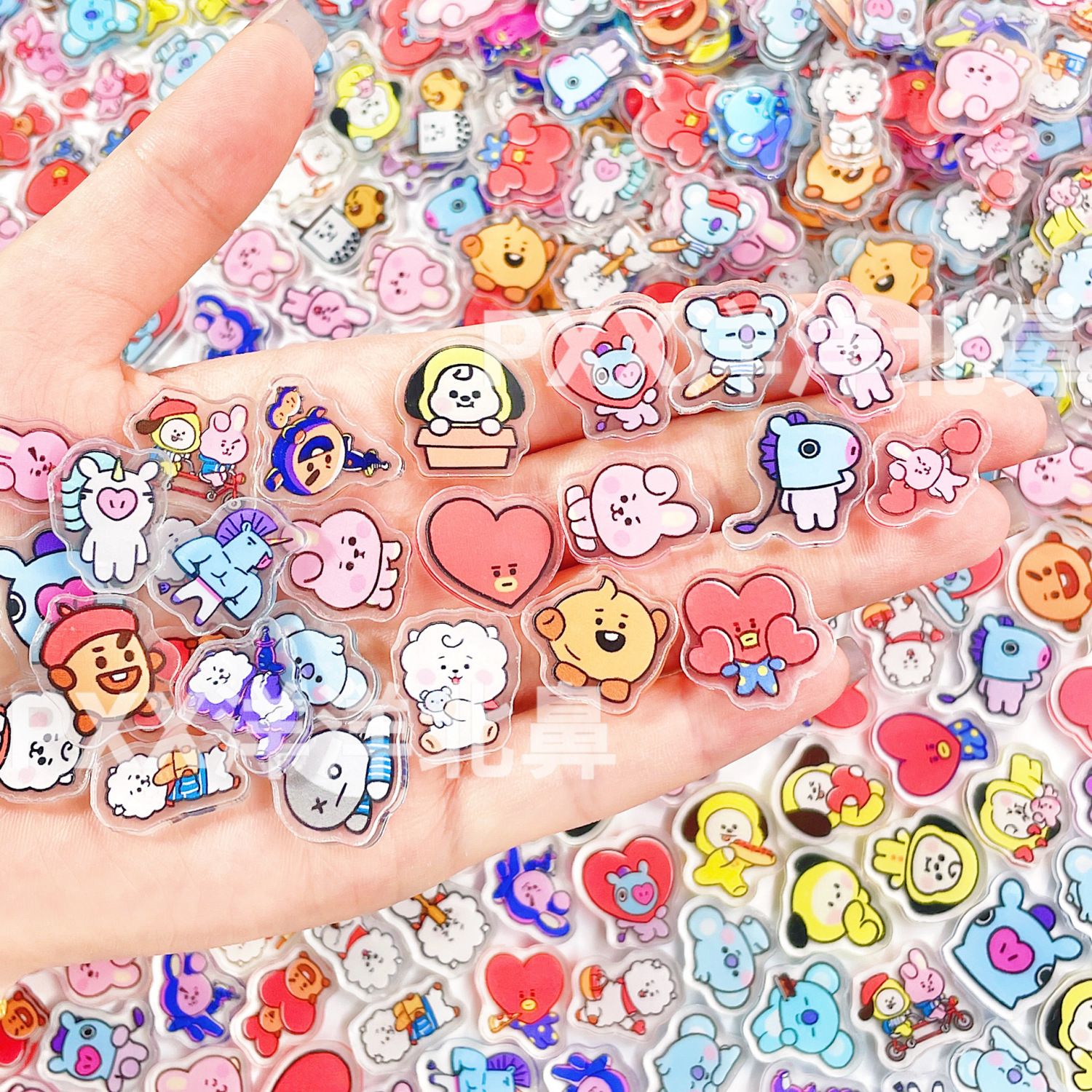 Cosplay Material For Prop - 100 pièces BT21 BTS, éléments acryliques