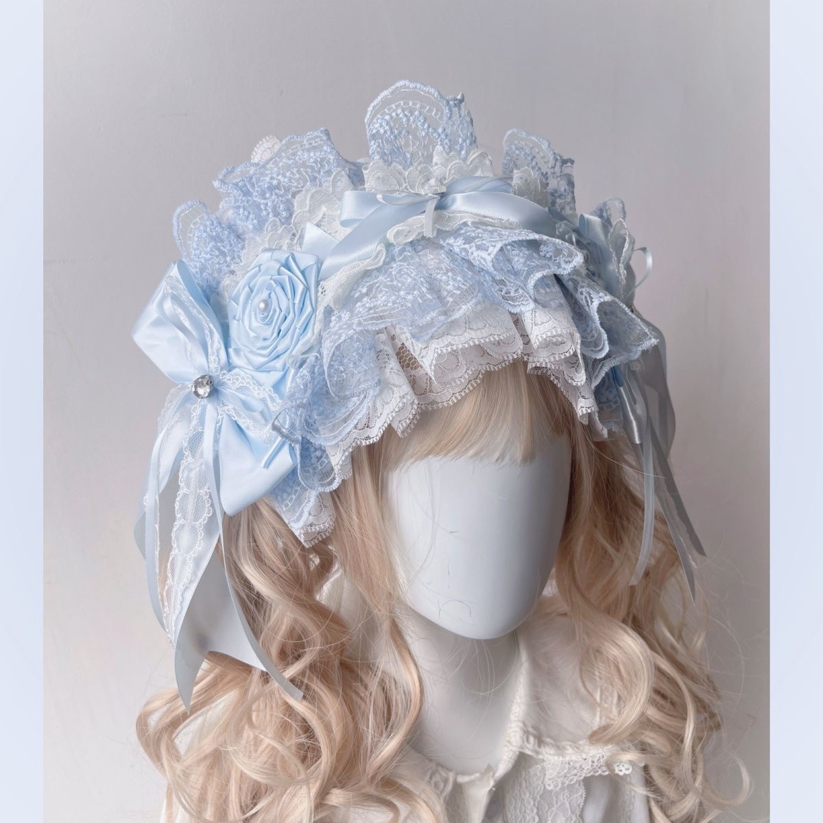 Diadème de fleurs bleu Lolita, - Cosplay Prop Bow avis et prix