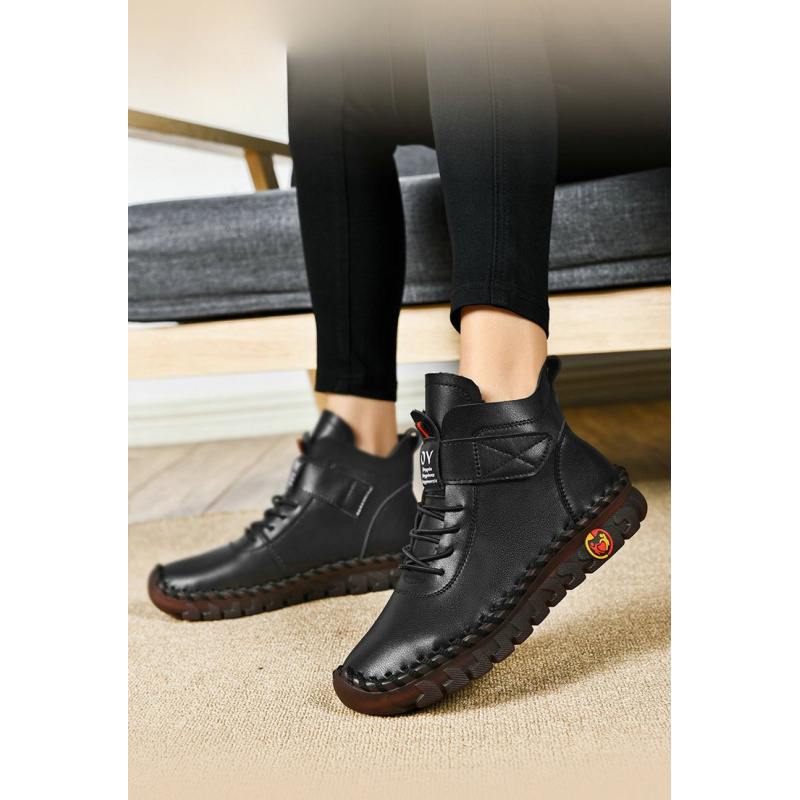 Bottes d'hiver chaudes en coto - Velcro Hook Loop avis et prix
