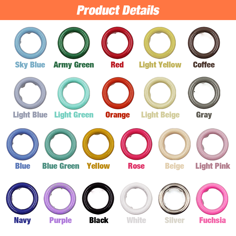 10-50 ensembles 7.5/9.5/11mm b - Snap Fastener Set avis et prix